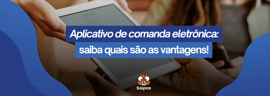 Sobre aplicativo de comanda eletrônica com detalhes azul