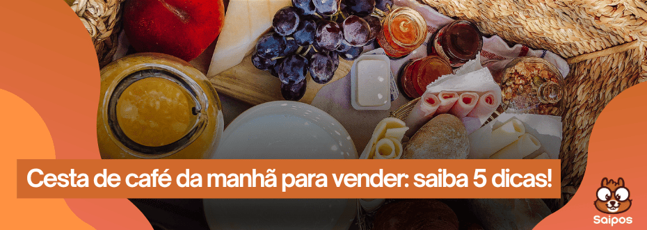 detalhes laranja com cesta de café da manhã