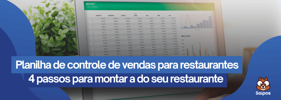 Planilha de controle de vendas para restaurantes SAIPOS