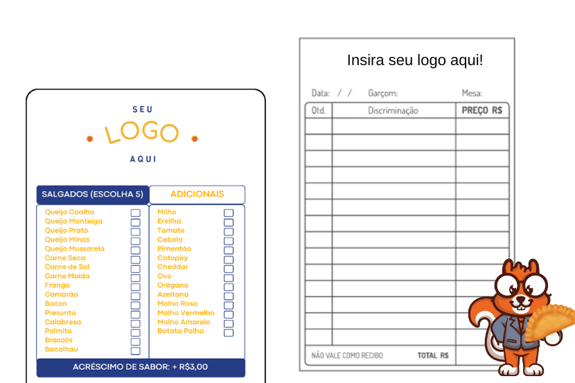 imagem mostrando dois tipos de comenda de pastel- SAIPOS- Sistema para restaurantes