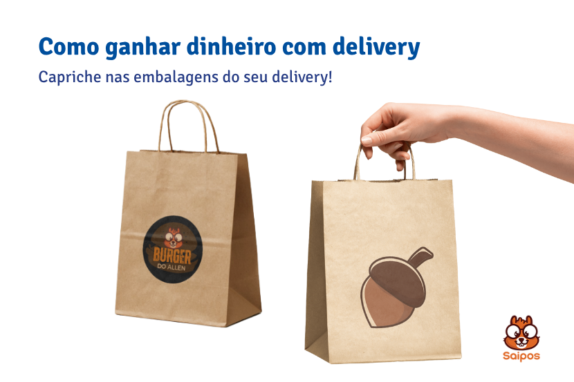 embalagens personalizadas da marca são uma boa forma de ganhar dinheiro com delivery