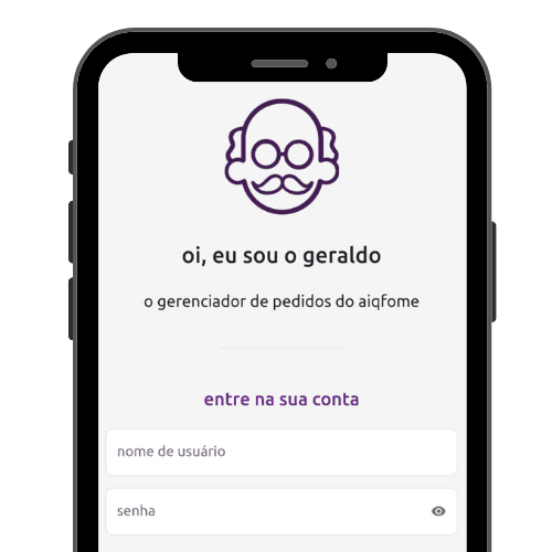 Interface do aplicativo geraldo SAIPOS
