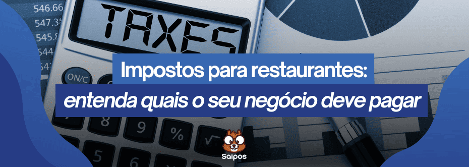 detalhes azul com imagem de impostos para restaurantes