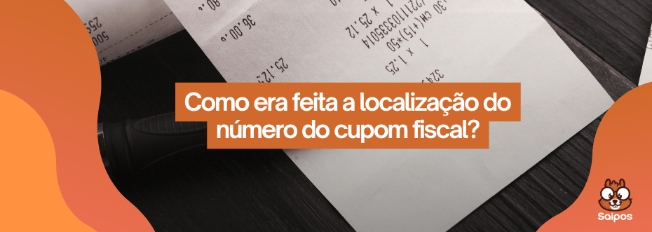 numero do cupom fiscal SAIPOS sistema para restaurante