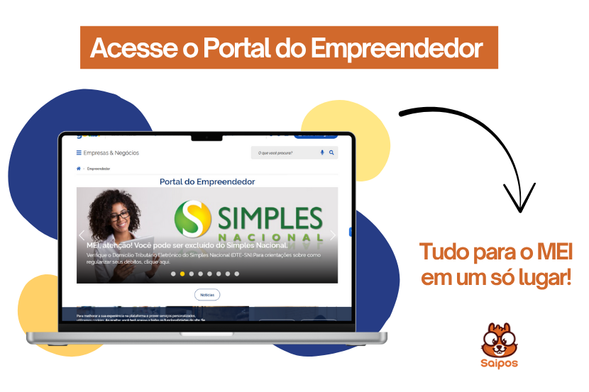 notebook com tela do simples nacional