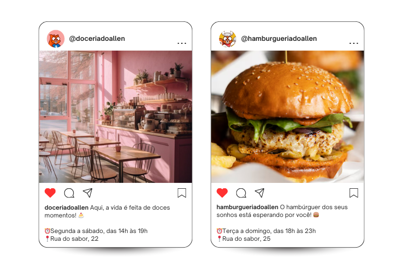 posts para restaurante instagramavel