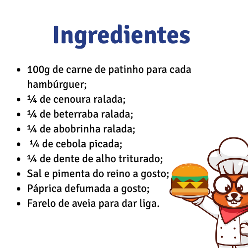 ingredientes hamburguer infantil SAIPOS
