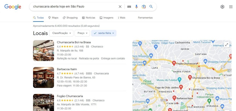 Restaurante no google Saipos sistema para restaurante