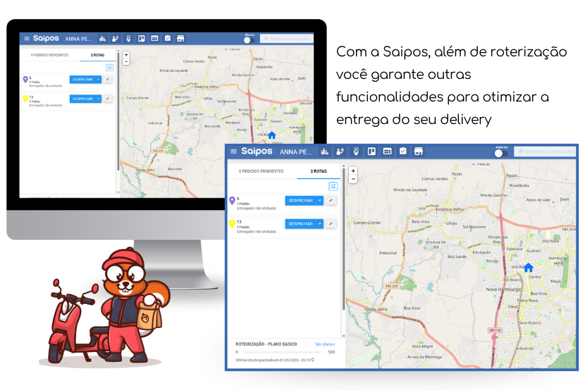 imagem personalizada para demostrar a importância da roterização no serviço de delivery como funciona-SAIPOS-Sistema para restaurantes